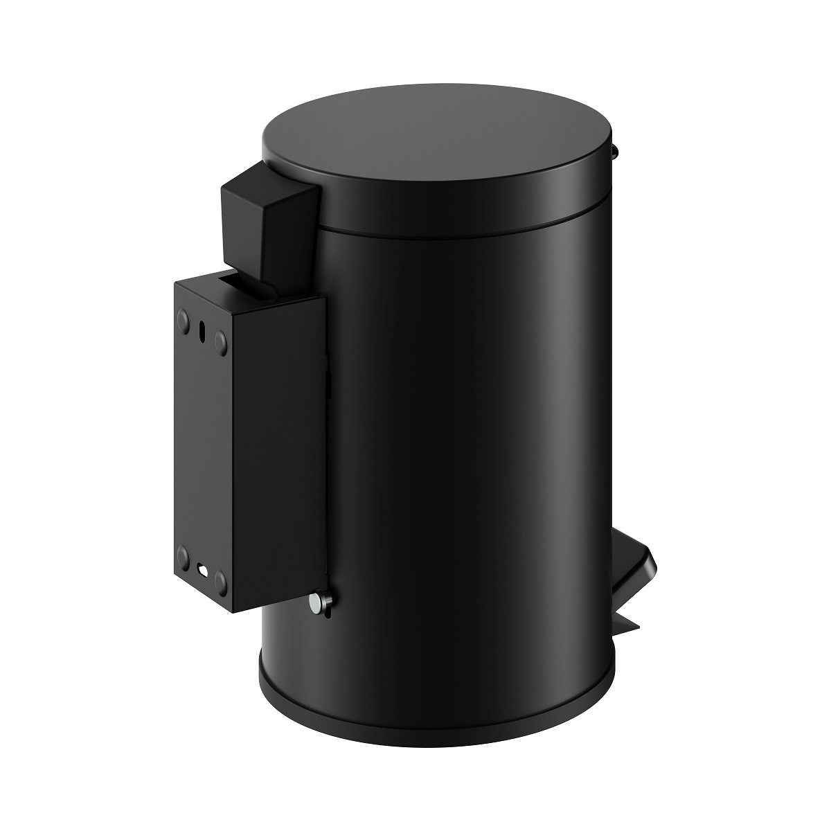 Ведро для мусора настенное с крышкой 3л KEUCO PLAN 14977 370000 Чёрный матовый