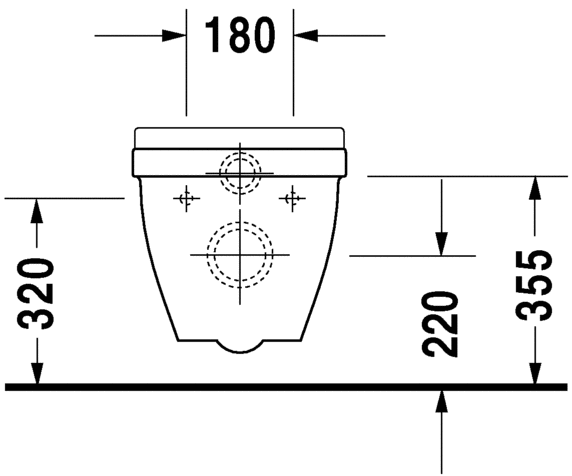 Подвесной унитаз Duravit Starck 3 42000900A1 54 см с сиденьем (комплект)