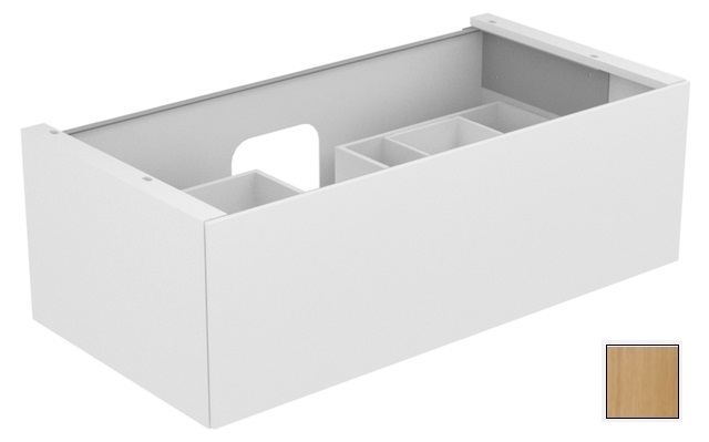 Тумба подвесная под раковину KEUCO EDITION 11 31351 890000 с одним выдвижным фронтом, корпус/фасад шпон, светлый дуб