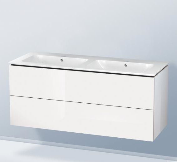 Раковина двойная Duravit Me by Starck 2336130060 без отверстий под смеситель, с переливом, белая