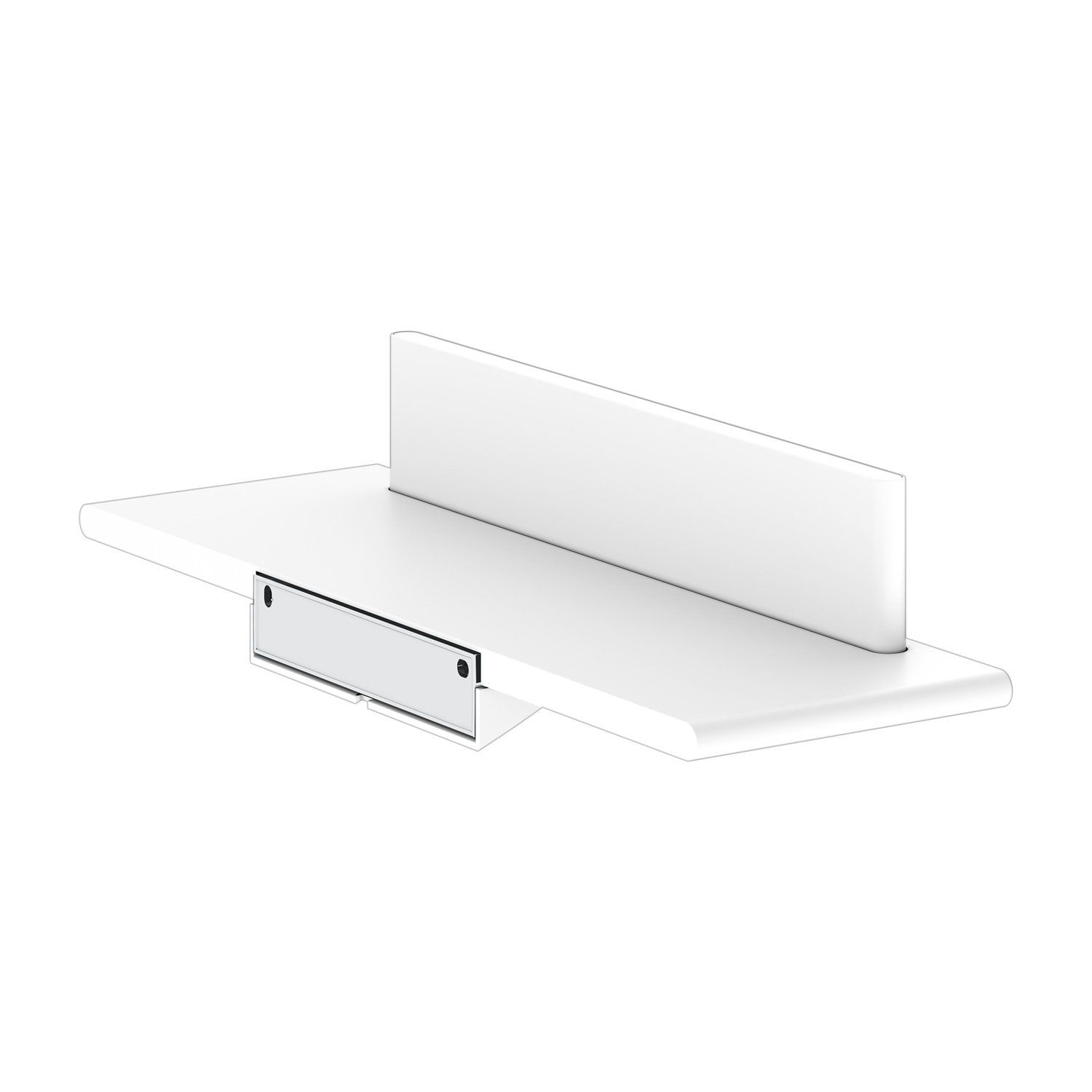 Полочка для душа KEUCO AVENO 14659 510000 со встроенным стеклоочистителем, с клеевым комплектом, цвет Белый матовый