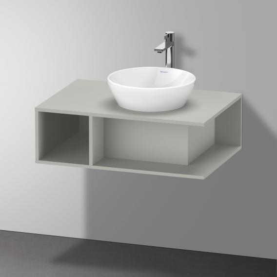 Тумба подвесная под раковину DURAVIT D-Neo DE495800707 800 мм х 550 мм, с консолью, с открытой полкой слева, бетонно - серый матовый