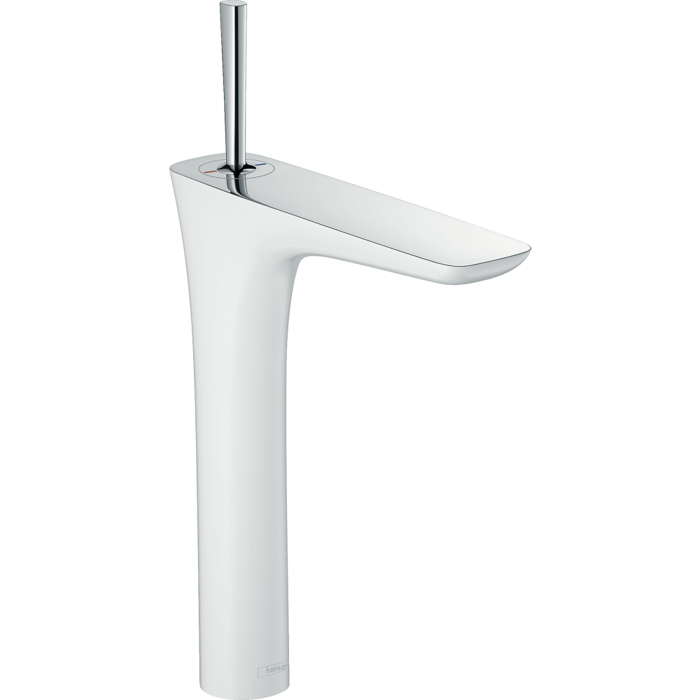 Смеситель для раковины высокий Hansgrohe PuraVida 15072400 белый/хром
