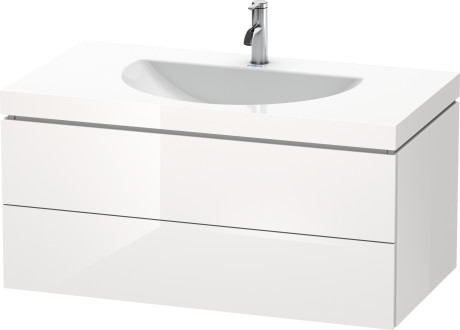 Тумба подвесная с раковиной Duravit L-Cube LC6906O2222 белый глянцевый