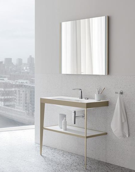Зеркало с подсветкой DURAVIT XViu XV70320B1B1 1020 мм х 800 мм, версия Sensor, матовое шампанское