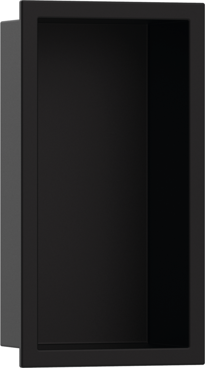 Настенный короб HANSGROHE XtraStoris Original 56057670 с интегрированной рамой 300 мм х 150 мм х 100 мм, матовый чёрный