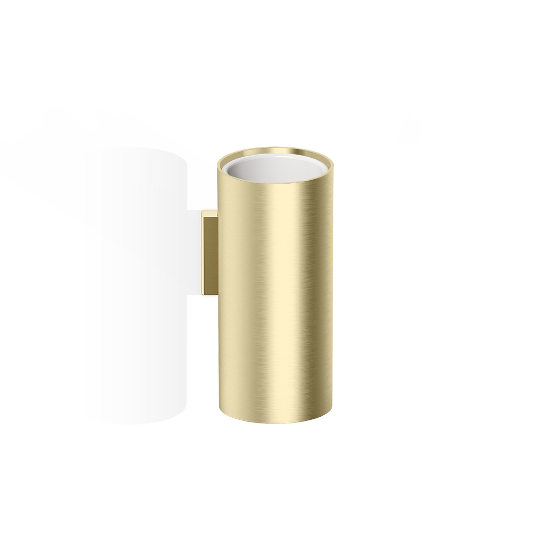 Стакан для зубных щеток подвесной DECOR WALTHER Mikado MK WMB   0522682    12 X Ø 5,5 х 6,5 см,с белым керамическим контейнером, цвет  золото матовое Gold Matt (24 carat)