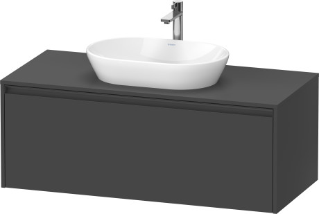 Тумба подвесная под раковину DURAVIT KETHO.2 K24887049490000 550 мм х 1200 мм х 459 мм, графит матовый