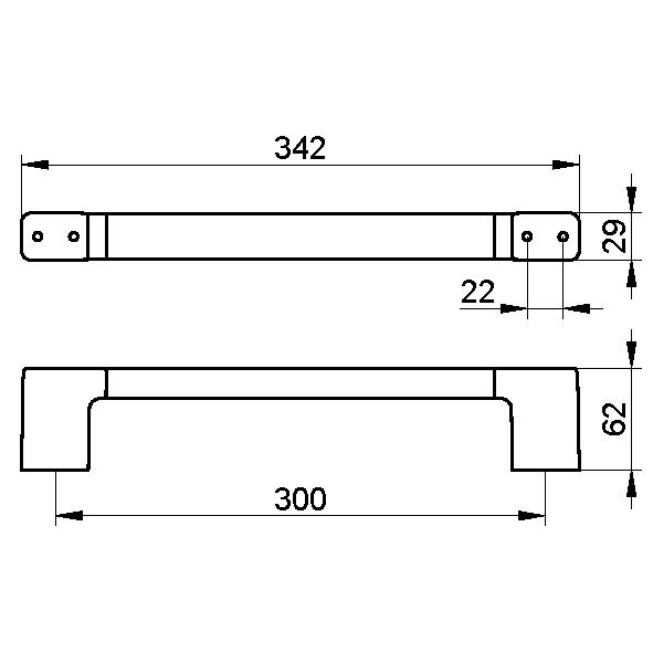 Поручень Keuco Collection Moll 12707 010000 хром