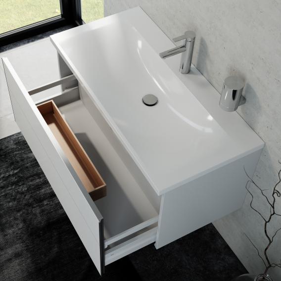 Комплект мебели KEUCO Royal Reflex.2  39604 210100 тумба 996 мм х 487 мм и умывальник 1000 мм х 490 мм, Белый глянцевый/белый