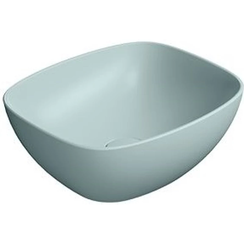 Раковина-чаша накладная GSI NUBES 978515 400 мм х 350 мм, без отверстия под смеситель, без перелива, цвет Ghiaccio Matte