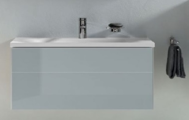 Тумба под умывальник Keuco Royal Reflex  34070 130000 корпус матовый лак/фасад стекло титан