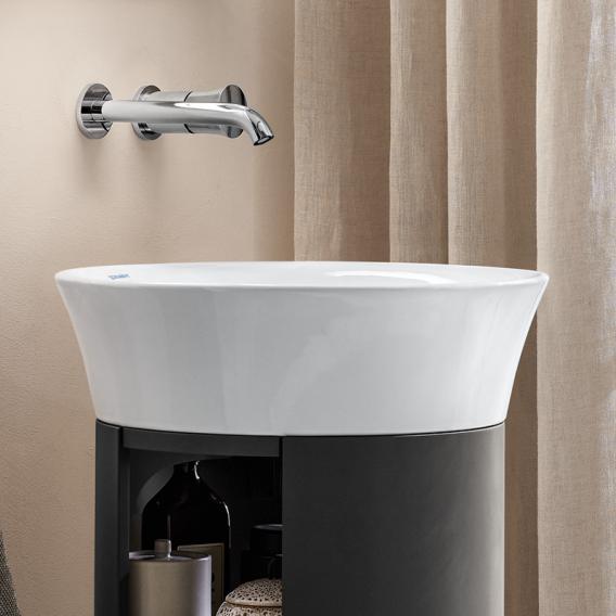 Раковина встраиваемая круглая Duravit White Tulip 2365500070 Ø500 мм, без площадки под смеситель, без перелива, белая