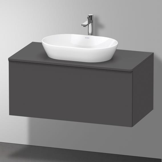 Тумба подвесная под раковину DURAVIT D-Neo DE494804949 1000 мм х 550 мм, с 1 выдвижным ящиком и консолью, графит матовый