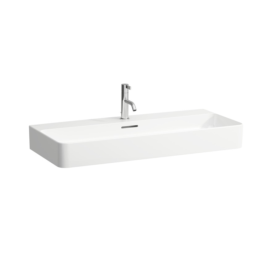 Раковина накладная  Laufen  Val  8.1628.7.000.104.1   95 см, SaphirKeramik, с отверстием для смесителя, с переливом
