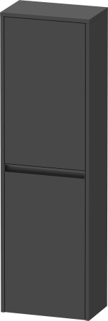 редний шкаф с двумя дверцами петли слева DURAVIT KETHO.2 K21319L49490000 240 мм х 400 мм х 1320 мм, графит матовый