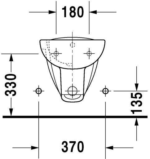 Подвесное биде Duravit D-Code 22571500002 с переливом, белое