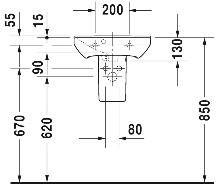 Раковина подвесная Duravit p3 comforts 0716450000 45х32см (изделие снято с производства)