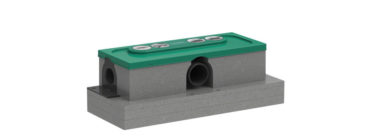 Универсальная скрытая часть для линейных сливов Ubox НANSGROHE RainDrain 01001180 стандартная установка, гидрозавтвор 50 мм