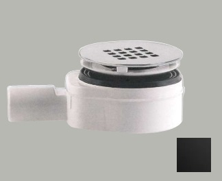 Сифон для керамического поддона GSI Pura H2 PILDSR226 с декоративной решеткой, цвет Чёрный матовый Ardesia