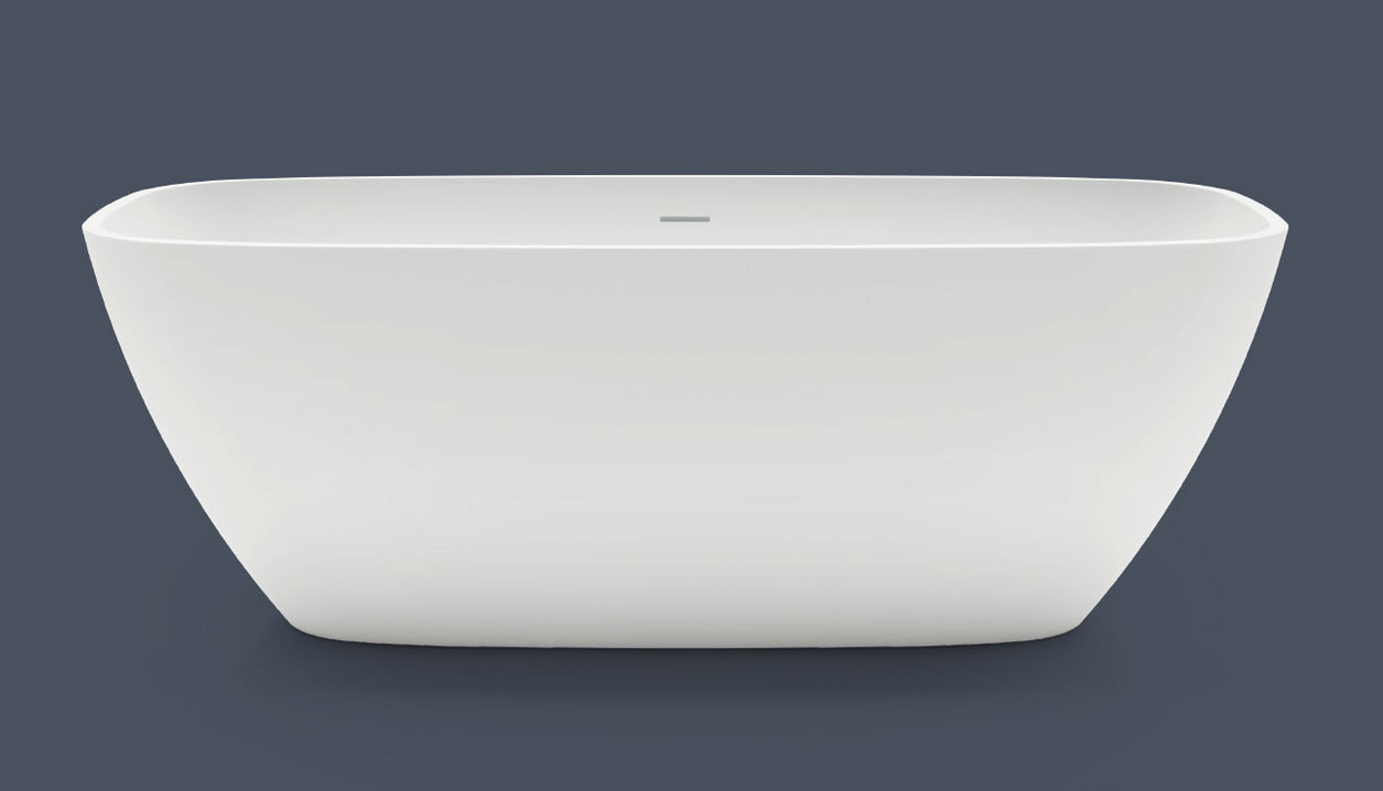 Ванна отдельностоящая TREESSE BRIO V297BO 720 мм х 1700 мм, из композита Solid Surface, белый матовый