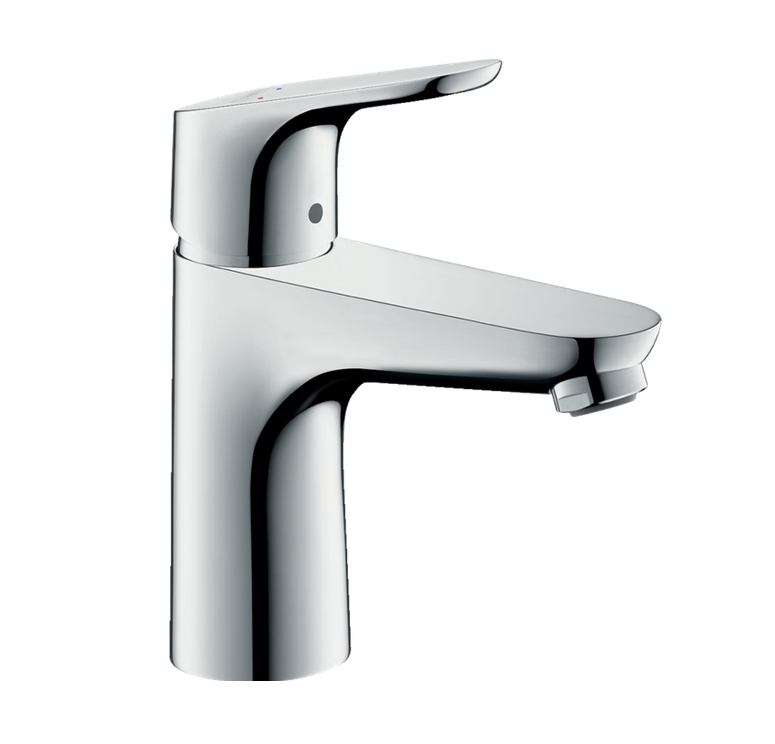 Однорычажный смеситель для раковины HANSGROHE Focus 31513000 100 мм, без донного клапана, с LowFlow, цвет Хром