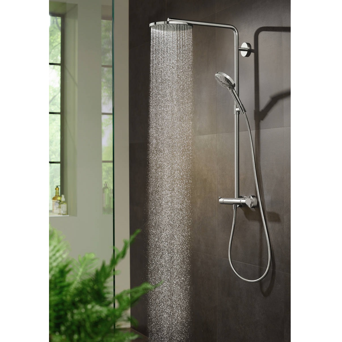 Душевой комплект Hansgrohe Raindance Select S 240 Showerpipe 27116000 EcoSmart 9 л/мин с термостатом хром