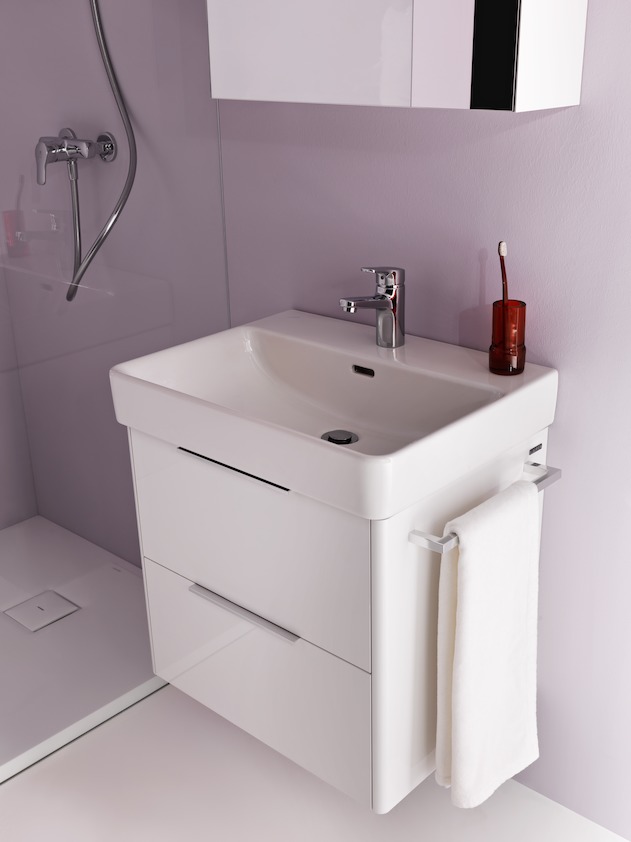 Тумба подвесная Laufen  Base for pro S 4.0223.2.110.260.1    57 см, под раковину  Pro S  8.1096.3, 2 ящика, цвет белый матовый