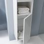 Высокий шкаф-пенал  Laufen  Base  4.0270.2.110.263.1    165 см, с открытой полкой, 2 двери без ручек, петли справа, темный вяз.