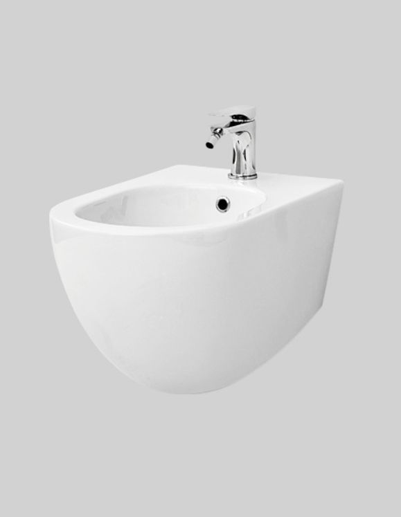 Биде повдесное ARTCERAM FILE 2.0 FLB001 17 30 370 мм х 520 мм, с отверстием под смеситель, с переливом, чёрный матовый