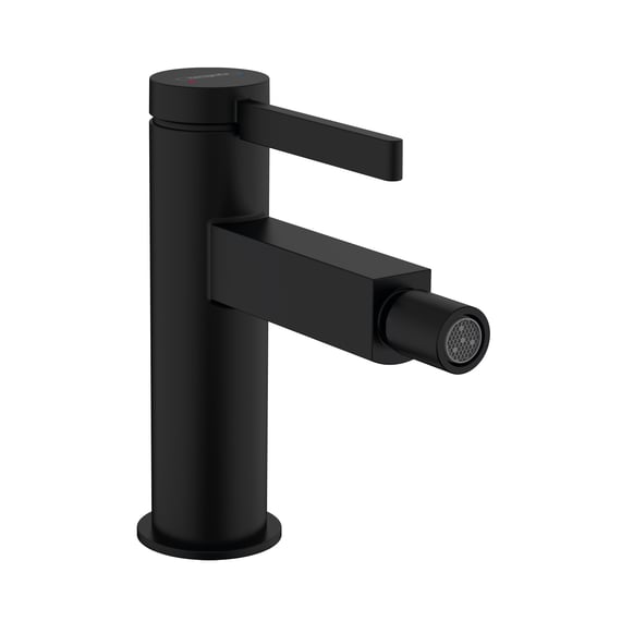 Смеситель для биде Hansgrohe Finoris 76200670 со сливным клапаном push-open, цвет Чёрный матовый