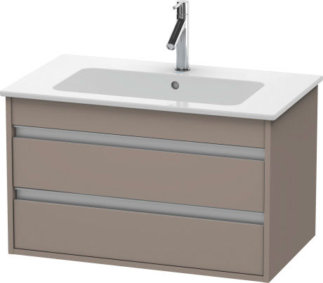 Тумба подвесная под раковину Duravit Ketho KT6429 43 с двумя выдвижными ящиками, базальт матовый