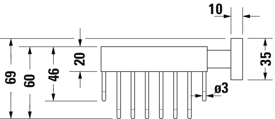 Полочка для мыла Duravit Karree 0099531000 хром