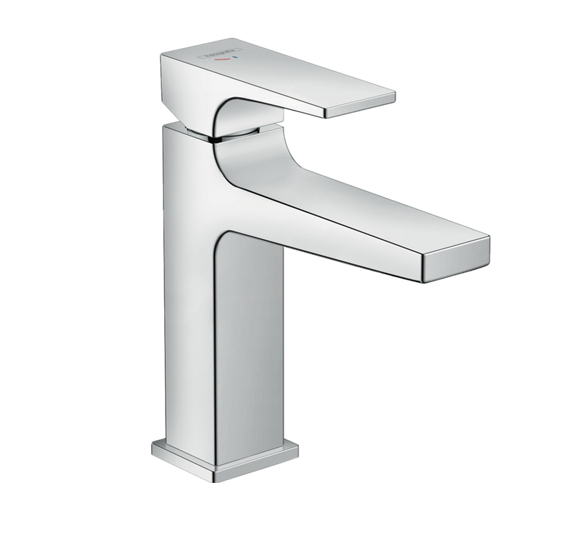 Однорычажный смеситель для раковины HANSGROHE Metropol 32508000 110 мм, с CoolStart, с рычаговой рукояткой, с донным клапаном, цвет Хром