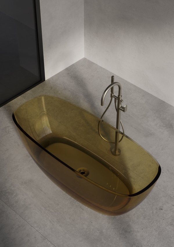 Ванна овальная отдельностоящая из полимера DEA DESIGN SOUL DD8630 1700 R6 1700 мм х 720 мм х 560 мм, с сифоном и донным клапаном, цвет Classic Green R6
