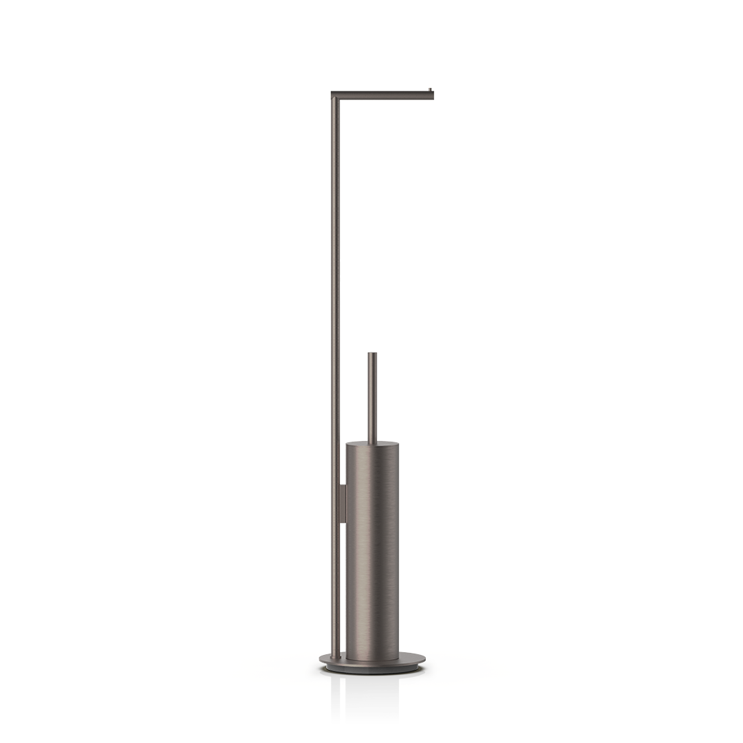 Напольная стойка с ершиком и держателем туалетной бумаги DECOR WALTHER  MK SBK  0522359  Ø 14,5 х 75,5 см, цвет Dark Metal Matt PVD