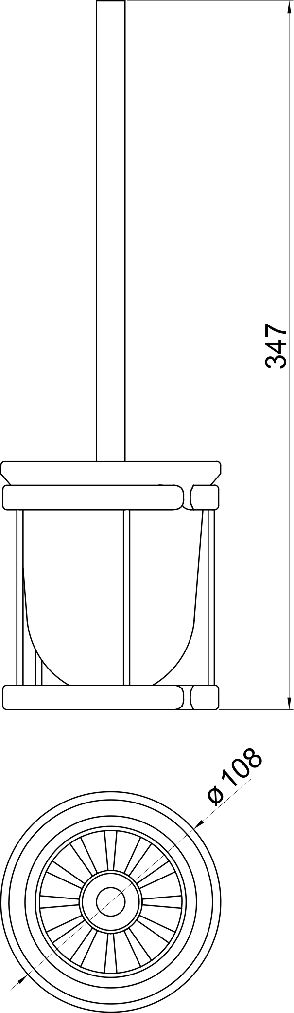Туалетный ершик Novaservis  Metalia Wire programme 6033.0  хром