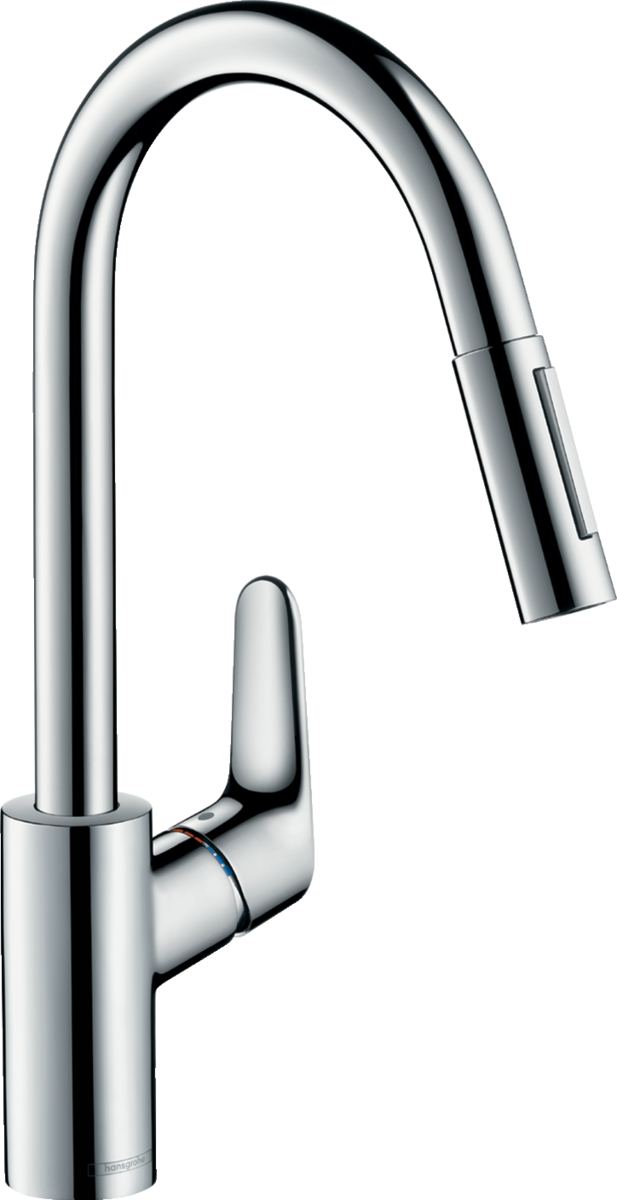 Кухонный смеситель однорычажный с вытяжным душем 2jet HANSGROHE Focus M41 31815000 240 мм, цвет Хром