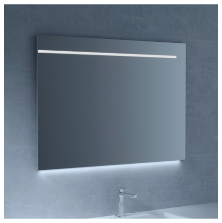 Зеркало прямоугольное c подсветкой для ванной комнаты BMT BLUES 4.0   801 424 140 09  1400х729х35 мм, серый