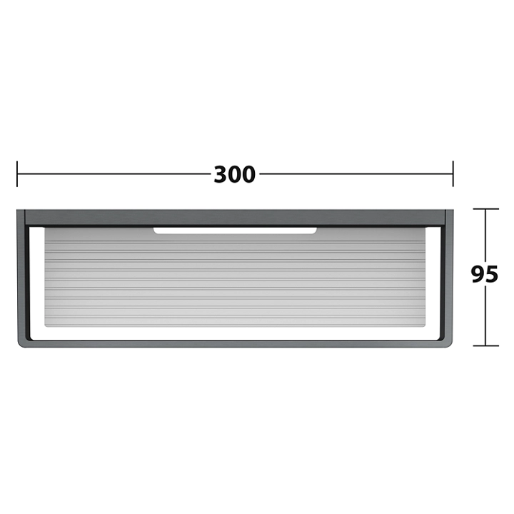 Полка (корзинка) подвесная для ванной комнаты KEUCO EDITION 11 11158 130000 Чёрный шлифованный хром