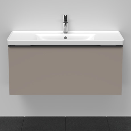 Тумба подвесная под раковину DURAVIT D-Neo DE425604343 984 мм х 452 мм, с одним выдвижным ящиком, базальт матовый