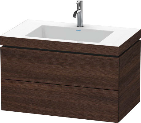 Тумба подвесная с раковиной Duravit L-Cube LC6927O5353 каштан темный