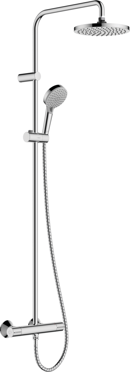 Душевая система HANSGROHE Vernis Blend Showerpipe 200 1jet 26089000 с термостатом, с EcoSmart, хром