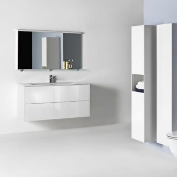 Тумба с раковиной  Laufen   Base for Pro S  8.6496.2.260.104.1   100 см, подвесная, 2 ящика, цвет белый матовый