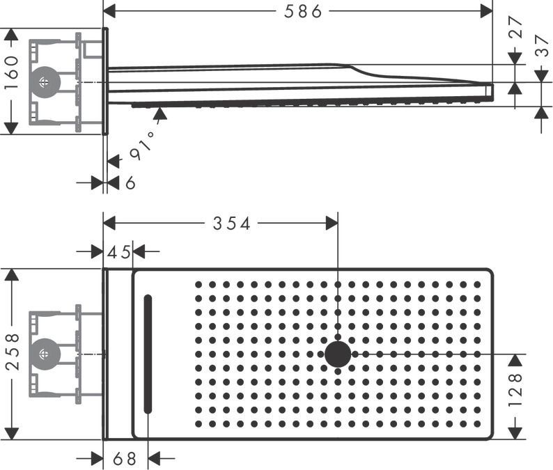 Верхний душ AXOR Showers 35283000 Хром