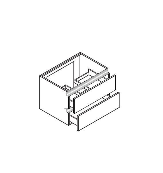 Тумба подвесная BMT BLEUS 4.0 971 106 LEF 01 440    900х486х500 мм, с 2 выдвижными ящиками, цвет Porfido Opaco
