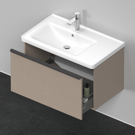 Тумба подвесная под раковину DURAVIT D-Neo  	DE425507575 784 мм х 452 мм, с одним выдвижным ящиком, лён