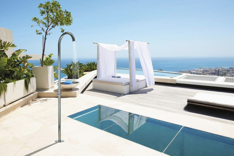 Душевая колонна Bossini Outdoor/Indoor Columns Pool Floor L00824 из нержавеющей стали