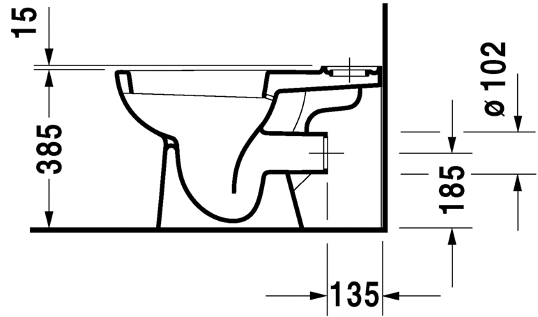 Напольный комбинированный унитаз Duravit D-Code 21110900002 белый