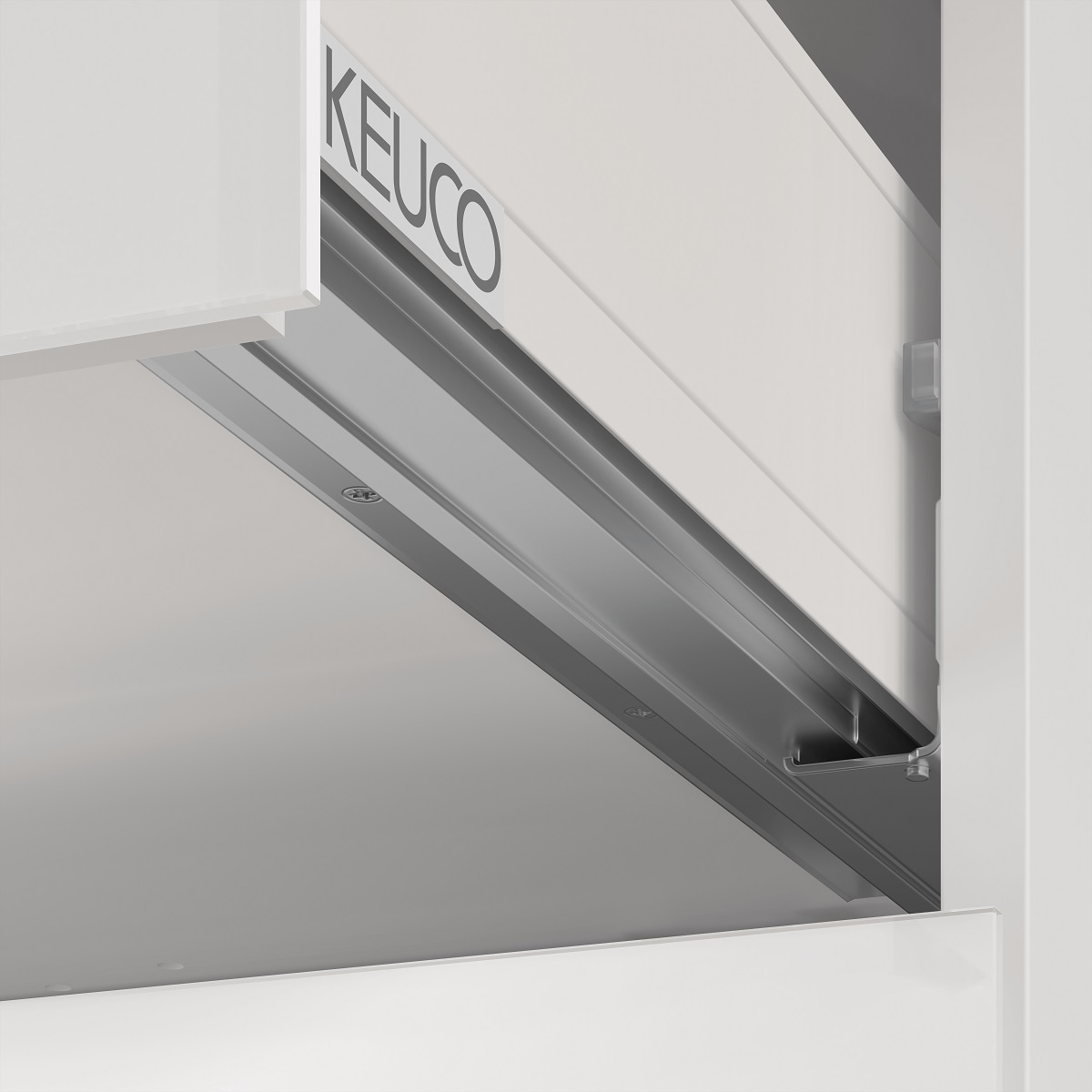 Тумба подвесная под раковину KEUCO X-Line  33163 300000 800 x 605 x 490 мм, c 2 выдвижными ящиками, корпус ламинированный матовый белый, фасад стекло белый глянцевый
